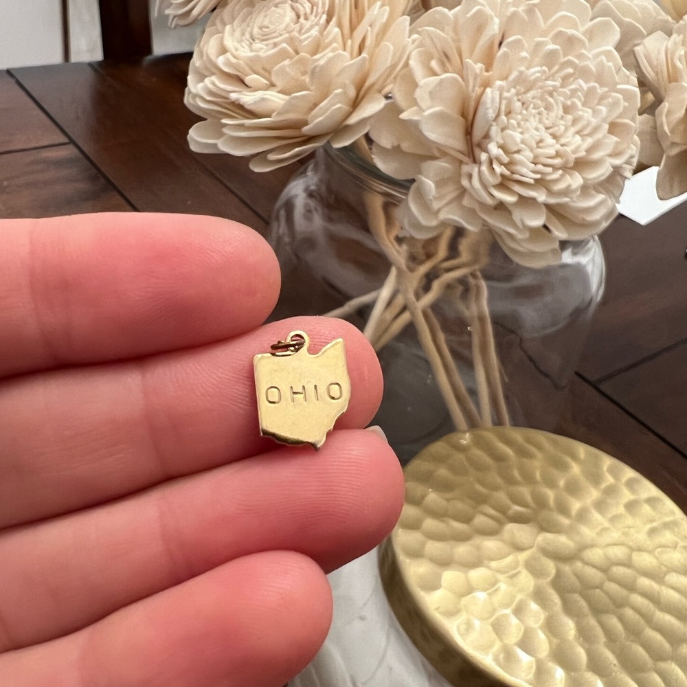 Gold “OHIO” necklace charm